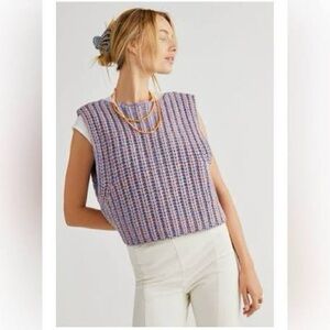Free People Hoopla Boxy Knit Vest
